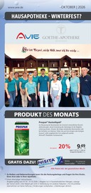 Goethe Apotheke Apotheken Prospekt der aktuellen Woche mit 6 Seiten, gültig von 01.10.2026 bis 31.10.2026, in Meiningen und Umgebung Aktueller Goethe Apotheke Apotheken Prospekt in Meiningen und Umgebung, "Aktuelle Angebote" mit 6 Seiten, 01.10.2026 - 31.10.2026