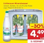 Mineralwasser von Lichtenauer im aktuellen Netto Marken-Discount Prospekt für 4,49 €