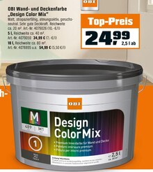 Wand- und Deckenfarbe „Design Color Mix“ bei OBI in Aschaffenburg Wand- und Deckenfarbe „Design Color Mix“ im Angebot bei OBI Aschaffenburg