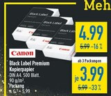 Black Label Premium Kopierpapier Angebote von Canon bei diska Hof für 3,99 €