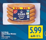 Delikatess Wiener Würstchen im diska Prospekt Delikatess Wiener Würstchen von Gut & Günstig im aktuellen diska Prospekt für 5,99 €
