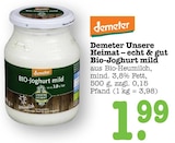 Aktuelles Unsere Heimat – echt & gut Bio-Joghurt mild Angebot bei E center in Mannheim ab 1,99 €