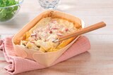 Tagliatelles carbonara ou gratin de pâtes bacon 3 fromages ou gratin dauphinois jambon - Super U à Mérignac Tagliatelles carbonara ou gratin de pâtes bacon 3 fromages ou gratin dauphinois jambon en promo chez Super U Mérignac à 2,15 €