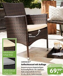 ALDI SÜD Aachen - Geflechtsessel mit Auflage Geflechtsessel mit Auflage Angebot bei ALDI SÜD Aachen im Prospekt "Meine Woche"