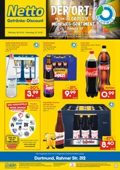 Coca Cola im Netto Marken-Discount Prospekt in Dortmund Aktueller Netto Marken-Discount Prospekt mit Coca Cola, "DER ORT, AN DEM DAS GRÖSSTE MEHRWEG-SORTIMENT ZUHAUSE IST.", Seite 1