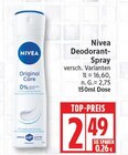 Deodorant-Spray von Nivea für 2,49 € bei EDEKA im Angebot Deodorant-Spray von Nivea im aktuellen EDEKA Prospekt