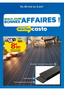 Catalogue Castorama de la semaine "BEAUX JOURS BONNES AFFAIRES !" avec 1 page, valide du 20/05/2026 au 02/06/2026 pour Marseille et alentours Prospectus Castorama de la semaine "BEAUX JOURS BONNES AFFAIRES !" avec 1 page, valide du 20/05/2026 au 02/06/2026 pour Marseille et alentours