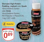 Aktuelles High Protein Pudding Angebot bei GLOBUS in Kaiserslautern ab 0,89 €