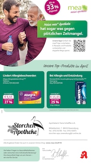 mea - meine apotheke Prospekt der Woche "Unsere April-Angebote" Seite 1, 01.04.2026 bis 30.04.2026 für Ravensburg Aktueller mea - meine apotheke Prospekt "Unsere April-Angebote" Seite 1 von 4 Seiten für Ravensburg