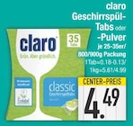 Geschirrspül-Tabs Angebote von claro bei EDEKA Ingolstadt für 4,49 €