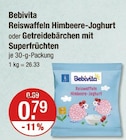 Reiswaffeln Himbeere-Joghurt oder Getreidebärchen mit Superfrüchten von Bebivita im aktuellen V-Markt Prospekt für 0,79 €