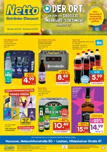 Cola im Netto Marken-Discount Prospekt "DER ORT, AN DEM DU IMMER AUSGEZEICHNETE PREISE FINDEST." mit 6 Seiten (Langenhagen)