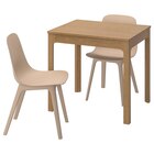 Tisch und 2 Stühle Eiche/weiß beige im Angebot bei IKEA in Hannover Tisch und 2 Stühle Eiche/weiß beige Angebote bei IKEA Hannover für 338,98 €