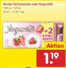 Aktuelle Schokolade Angebote bei Netto Marken-Discount in Düsseldorf Aktuelles Kinder Schokolade oder Yogurette Angebot bei Netto Marken-Discount in Düsseldorf ab 1,19 €
