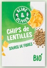 Chips de Lentilles Bio - ALINE & OLIVIER en promo chez Intermarché Hyper Chips de Lentilles Bio - ALINE & OLIVIER dans le catalogue Intermarché Hyper