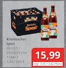 Aktuelle Krombacher Angebote bei Getränkefachmarkt Rausch in Gießen Aktuelles Spezi Angebot bei Getränkefachmarkt Rausch in Gießen ab 15,99 €