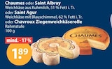 Chaumes oder Saint Agur Angebot im V-Markt Prospekt Chaumes oder Saint Agur im V-Markt Prospekt zum Preis von 1,89 €