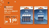 Batterien AAA im V-Markt Prospekt Batterien AA von V-MARKT im aktuellen V-Markt Prospekt für 1,00 €