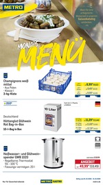 Glühwein im METRO Prospekt in Mannheim Aktueller METRO Prospekt mit Glühwein, "Monatsmenü Oktober", Seite 1