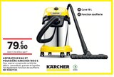 Aspirateur Eau et Poussière WD3 S - KÄRCHER en promo à 79,90 € chez LEROY MERLIN Aspirateur Eau et Poussière WD3 S - KÄRCHER dans le catalogue LEROY MERLIN