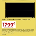 Portail Aluminium Coulissant Lacaune Gris en promo chez Gedimat Limoges à 1 799,00 €