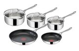 Batterie de cuisine Tefal 8 pcs Jamie Olivers Cook''s Direct Inox YY5739FA - Tefal à 99,99 € dans le catalogue Darty