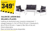 Tout Faire Daglan - Promo Salon de jardin bas Milano 4 places Promo Salon de jardin bas Milano 4 places à 349,00 € dans le catalogue Tout Faire à Daglan