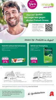 Aktueller mea - meine apotheke Prospekt (Wiesensteig, 4 Seiten zum blättern mea - meine apotheke Prospekt Unsere August-Angebote mit 4 Seiten