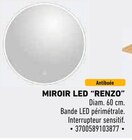 Miroir LED Renzo - Brico Cash à Poitiers Miroir LED Renzo en promo chez Brico Cash Poitiers