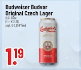 Original Czech Lager im Angebot bei Trinkgut in Leverkusen Original Czech Lager Angebote von Budweiser Budvar bei Trinkgut Leverkusen für 1,19 €