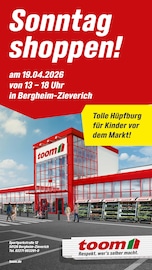 toom Baumarkt Baumärkte Prospekt der aktuellen Woche mit 1 Seite, gültig von 19.04.2026 bis 19.04.2026, in Frechen und Umgebung Aktueller toom Baumarkt Baumärkte Prospekt in Frechen und Umgebung, "Sonntag shoppen!" mit 1 Seite, 19.04.2026 - 19.04.2026