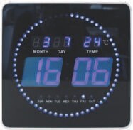 Bureau Vallée Grand Menil - HORLOGE CARRÉE LED BLEUE FLO Promo HORLOGE CARRÉE LED BLEUE FLO dans le catalogue Bureau Vallée "Mobilier de bureau" à Grand Menil