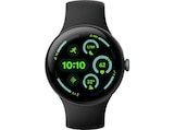 Pixel Watch 3 (Wi-Fi) 45 mm, Smartwatch Aluminium Fluorelastomer, 150–185 165–215 Obsidian von GOOGLE im aktuellen MediaMarkt Saturn Prospekt für 299,00 €