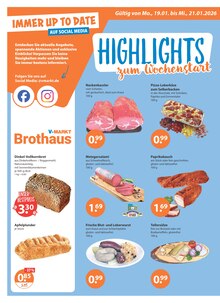 Pizza im V-Markt Prospekt "V-Markt einfach besser einkaufen" mit 22 Seiten (Augsburg)