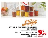 Lot de 12 confituriers  324 ml - Le Parfait dans le catalogue Super U