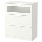 Kommode mit 3 Schubladen weiß/Frostglas im Angebot bei IKEA in Ludwigshafen Kommode mit 3 Schubladen weiß/Frostglas Angebote von BRIMNES bei IKEA Ludwigshafen für 79,99 €