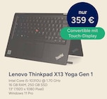 Thinkpad X13 Yoga Gen 1 im Angebot bei GLOBUS in Bruchsal Thinkpad X13 Yoga Gen 1 Angebote von Lenovo bei GLOBUS Bruchsal für 359,00 €