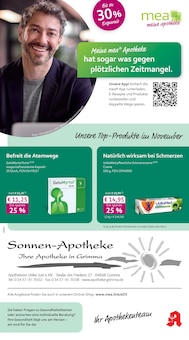 Aktueller mea - meine apotheke Prospekt "Unsere November-Angebote" Seite 1 von 4 Seiten für Grimma