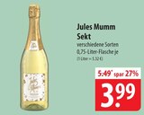 Sekt im Angebot bei famila Nordost in Elmshorn Sekt Angebote von Jules Mumm bei famila Nordost Elmshorn für 3,99 €