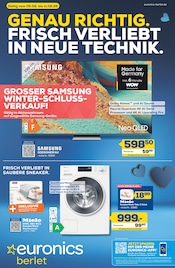 Aktueller EURONICS Prospekt mit Fernseher, "GENAU RICHTIG. FRISCH VERLIEBT IN NEUE TECHNIK.", Seite 1