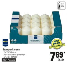 Metro Lübbenau - Stumpenkerzen Stumpenkerzen Angebot bei Metro Lübbenau im Prospekt Gastro-Journal