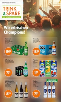 Bier im Trink und Spare Prospekt "Aktuelle Angebote" mit 8 Seiten (Ratingen)