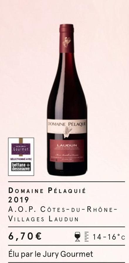 Monoprix Rosny-sous-Bois - DOMAINE PÉLAQUIÉ 2019 Promo DOMAINE PÉLAQUIÉ 2019 dans le catalogue Monoprix La cave insolite. à Rosny-sous-Bois