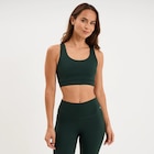 Brassière de sport dos nageur vert foncé femme - La Halle Brassière de sport dos nageur vert foncé femme à 12,99 € dans le catalogue La Halle