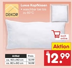 Luxus Kopfkissen für 12,99 € bei Netto Marken-Discount im Angebot Luxus Kopfkissen im aktuellen Netto Marken-Discount Prospekt