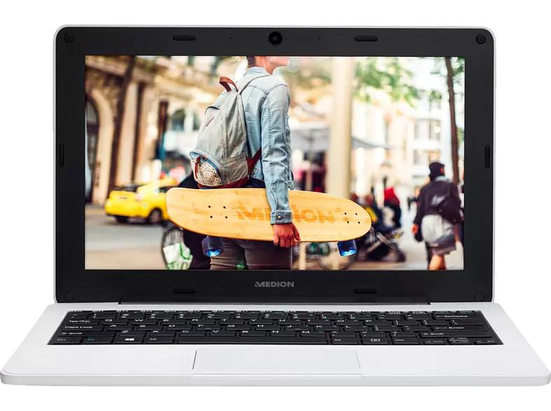Saturn Christinendorf - AKOYA® E11201 (MD61860), Notebook mit 11,6 Zoll Display, Intel® Celeron® Prozessor, 4 GB RAM, 64 Flash, HD-Grafik 500, Weiß AKOYA® E11201 (MD61860), Notebook mit 11,6 Zoll Display, Intel® Celeron® Prozessor, 4 GB RAM, 64 Flash, HD-Grafik 500, Weiß Angebot bei Saturn Christinendorf im Prospekt BLACK WEEK