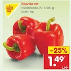 Paprika rot im Angebot bei Netto Marken-Discount in Ettlingen Paprika rot Angebote von MARKTTAG bei Netto Marken-Discount Ettlingen für 1,49 €