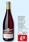 Marktkauf Hohenentringen - Schwaigerner Heuchelberg Trollinger Q.b.A., auch trocken Angebot im Prospekt Schwaigerner Heuchelberg Trollinger Q.b.A., auch trocken bei Marktkauf im Hohenentringen Prospekt für 4,29 €