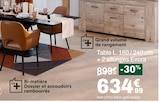 Table L. 160 / 240 cm + 2 allonges Evora en promo chez But Table L. 160 / 240 cm + 2 allonges Evora dans le catalogue But