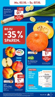 Lebensmittel Angebot im ALDI SÜD Prospekt, gültig von 02.10.2023 bis 07.10.2023 Lebensmittel Angebot im aktuellen ALDI SÜD Prospekt auf Seite 3
